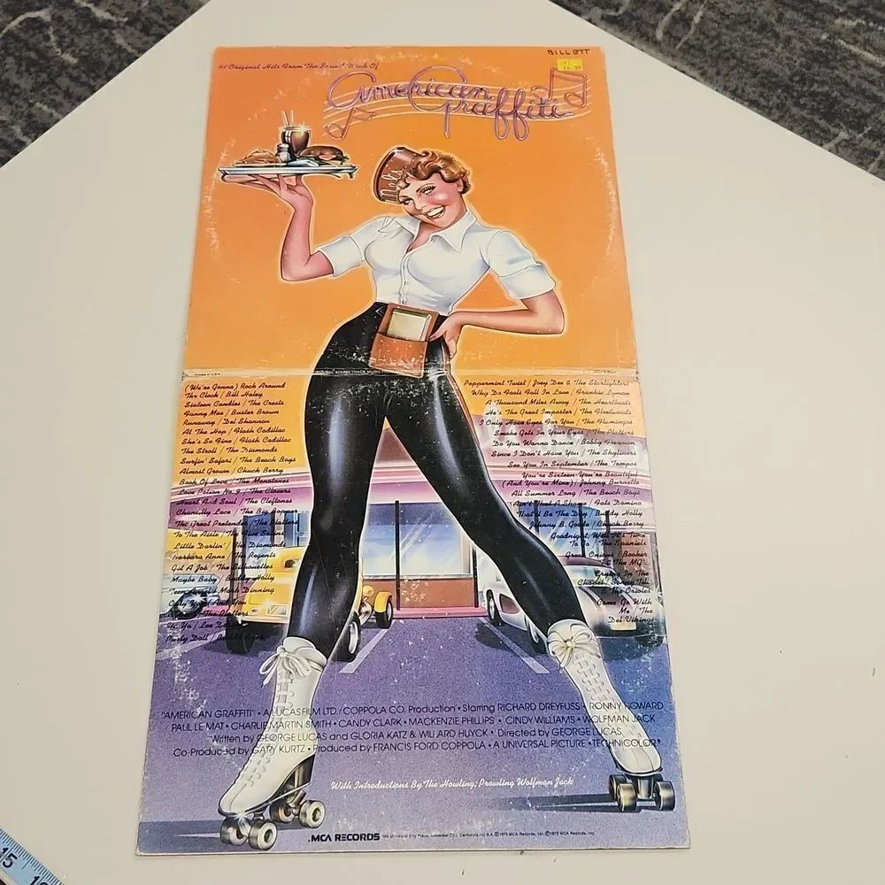 American Graffiti 2 Disc Vinyl Record Album 1973 Vintage
